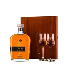 GRAPPA GIARE AMARONE LEGNO + 2 BICCHIERI CL.70