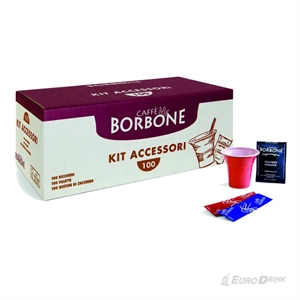 KIT ZUCCHERO BORBONE 100 PALETT BUSTINE BICCH