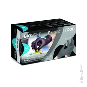 GUANTI NITRILE NERO ((M)) PZ 100