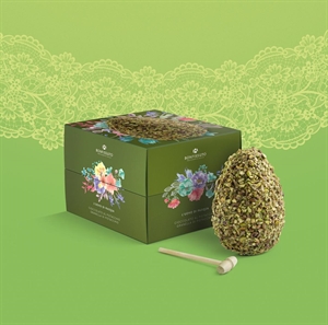 BONFISSUTO UOVO CIOCCOLATO BIANCO E  PISTACCHIO GR 500