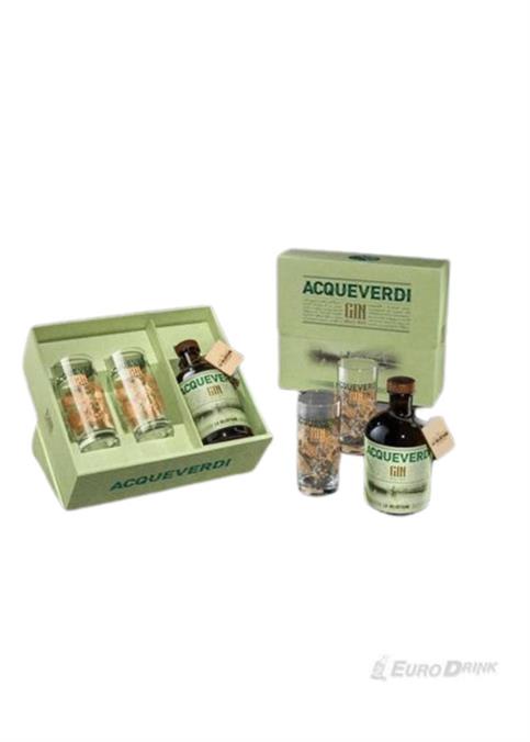 GIN ACQUEVERDI + 2 BICCHIERI CL 70 AST