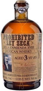 WHISKY PROHIBITED LEY SECA 3Y CL 70