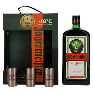 JAGERMEISTER LT 1 + 3 BICCHIERI