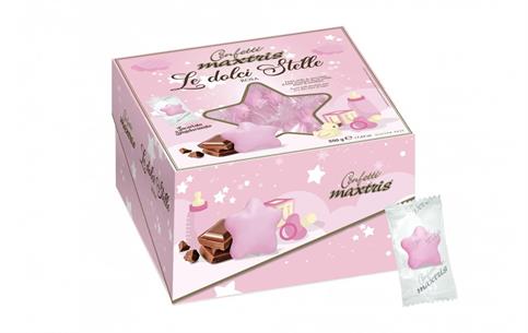 CONFETTI MAXTRIS LE DOLCI STELLE ROSA GR 500