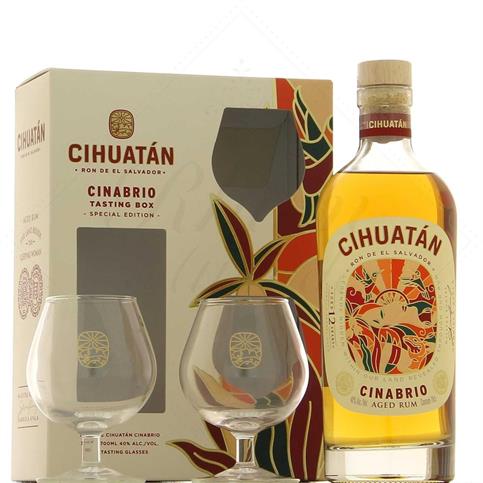 RUM CIHUATAN CINABRIO + 2 BICCHIERI CL 70