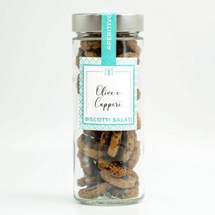 CUBETTO OLIVE TAGGIASCHE E CAPPERI BISCOTTERIA VENEZIANA GR.150