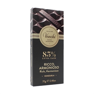 TAVOLETTA VENCHI 85% EXTRA DARK GR 70