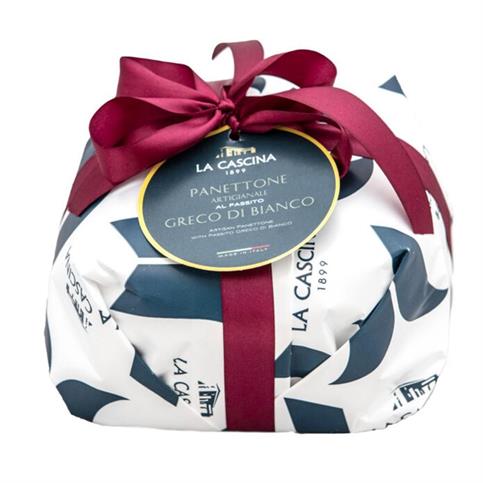 PANETTONE AL GRECO DI BIANCO KG 1 CARTA FIOCCO LA CASCINA