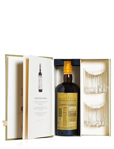 RUM HAMPDEM ESTATE LIBRO+ 2 BICCHIERI CL 70