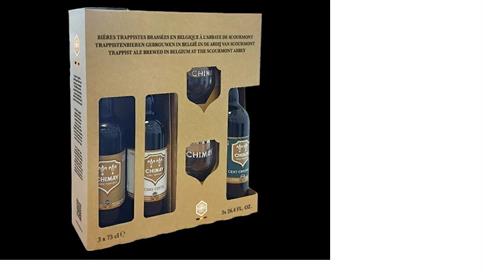 CONF CHIMAY CL 75 (VERDE+BIANCA+DORE)+2 BICCH