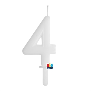 CANDELA DIMAV NUM 4 TINY PLUMP BIANCO CM 7