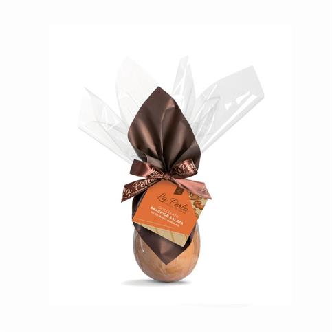 MINI UOVO LA PERLA CIOCC BIANCO CARAMELLOE ARACHIDI GR 80