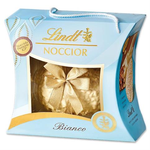 UOVO LINDT NOCCIOR BIANCO CON NOCCIOLE GR 390